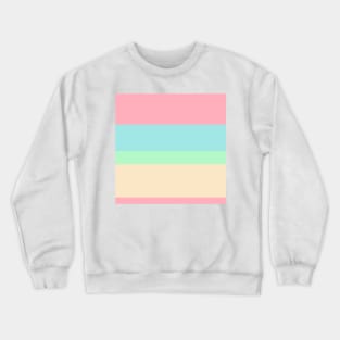 An enchanting integration of Light Pink, Robin'S Egg Blue, Magic Mint and Bisque stripes. Crewneck Sweatshirt